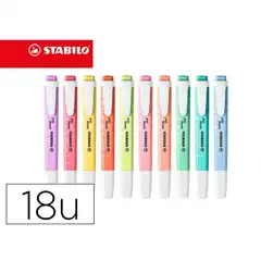 ROTULADOR STABILO FLUORESCENTE SWING COOL PASTEL 18UDS COLORES SURTIDOS 275/18-01 161923