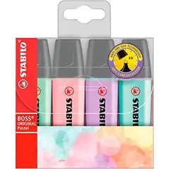 ESTUCHE STABILO BOSS 4 UDS PASTEL 70/4-2 64352 33307 64352
