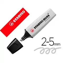 MARCADOR STABILO BOSS FLUORESCENTE PASTEL GRIS POLVORIENTO (70/194) 161918