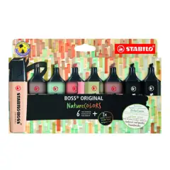 MARCADOR STABILO BOSS FLUORESCENTE NATURE COLORS 8 UDS (70/8-2-1) F524498
