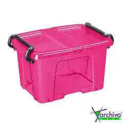 Material CAJA ALMACENAMIENTO ARCHIVO 2000 6 L. APILABLE FUCSIA TRANSLUCIDO (HW670H FC TL)