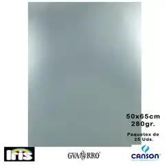 Material CARTULINA 50X65 CANSON 280G PLATA