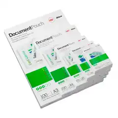 Material CARTERA DE PLASTIFICAR 100 UDS. A4 216X303 MM. 80 MICRAS (IB585036)
