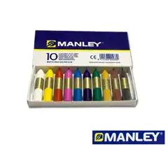 Material CERAS MANLEY CAJA DE 10 BARRITAS COLORES SURTIDOS (110) 4477