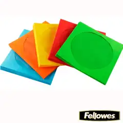 Material SOBRES FELLOWES DE PAPEL PARA CDS COLORES CAJA DE 50 UDS (10 POR COLOR) (9068901)