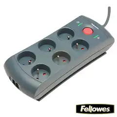 Material REGLETA FELLOWES 6 TOMAS + LINEA TELEFONICA (98832)