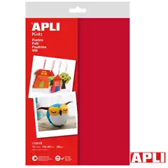 Material FIELTRO DIN A4 BOLSA DE 10 UDS COLOR ROJO 13575 APLI