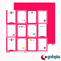 Material PACK5 LAMINAS FIGUR.RECORTABLES CON AMOR GRAFOPLAS REF.37010912