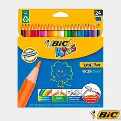Material LAPICES DE COLORES 24 UDS. EVOLUTION KIDS BIC 829733