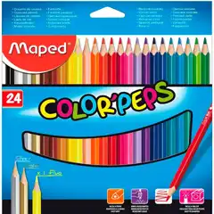 Material LAPICES DE COLORES TRIANGULARES CAJA DE 24 UND. MAPED (183224) 43249
