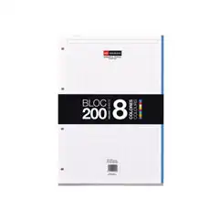 Material NB 1 BLOC A4 200 CUADRICULA 8 COLORES MR 7440