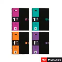 CUADERNO MIQUELRIUS NOTE BOOK 1 80 HOJAS GRIS (2473)
