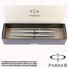 Material ESTUCHE PARKER BOLIGRAFO + PORTAMINAS JOTTER ACERO (S0162010)