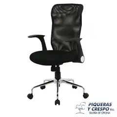 Material SILLA PIQUERAS Y CRESPO OPERATIVA CON RESPALDO DE MALLA NEGRO (4031)