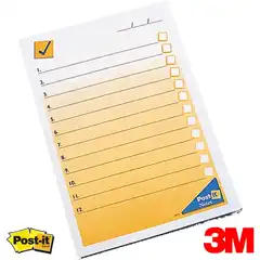 Material NOTAS POST-IT® ADHESIVAS PREIMPRESAS TAREAS 102X149 MM. 3M (DE272936183)
