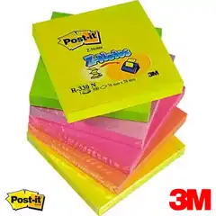 Material NOTAS POST-IT PACK 6 BLOCS RECAMBIO Z-NOTES NEON: 2 AMARILLOS, 1 VERDE, 1 PURPURA, 1 ROSA, 1 NARANJA (FT510089939)