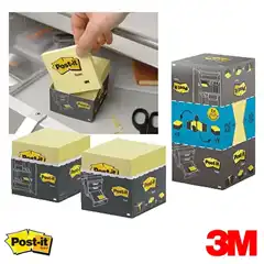 PACK TORRE 16 BLOCKS POST-IT® 76X76 MM. AMARILLO 100 HOJAS 12+4 GRATIS (FT510111766)