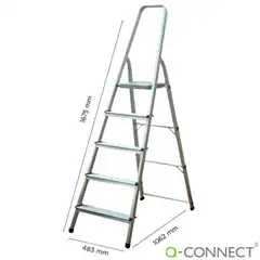 Material ESCALERA Q-CONNECT DE ALUMINIO 5 NIVELES (31968)