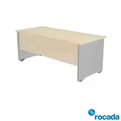 Material MESA ROCADA 140X80 CM. MELAMINA DE 25 MM. GROSOR GRIS/ALUMINIO LAMINADO (2001AB02)