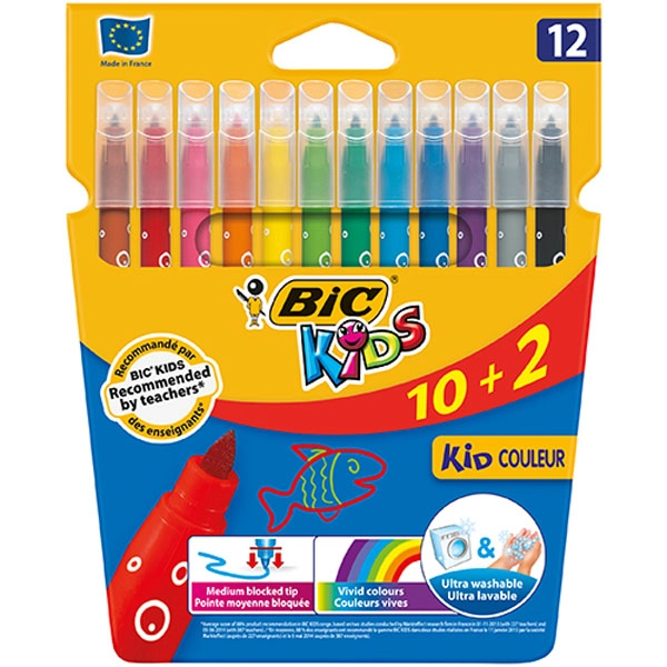ROTULADORES BIC KIDS COULEUR 12 UDS. PUNTA MEDIA (920294) 79103 ROTULADORES BIC KIDS COULEUR 12 UDS. PUNTA MEDIA (920294) 79103