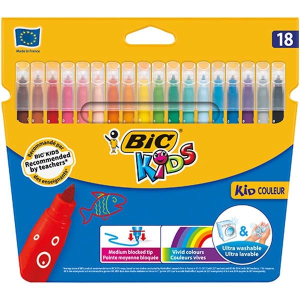ROTULADORES BIC KIDS COULEUR 18 UDS. PUNTA MEDIA (841799) 79104 ROTULADORES BIC KIDS COULEUR 18 UDS. PUNTA MEDIA (841799) 79104