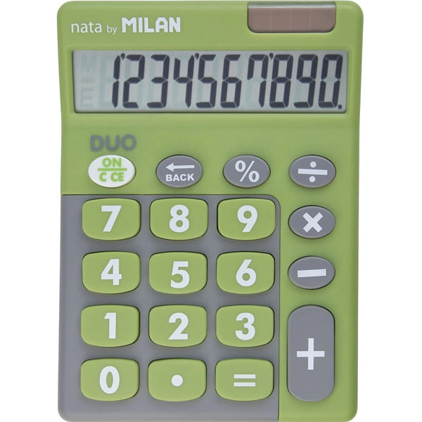 CALCULADORA MILAN DUO 10 DIGITOS TECLAS GRANDES VERDE (150610TDGRBL) CALCULADORA MILAN DUO 10 DIGITOS TECLAS GRANDES VERDE (150610TDGRBL)