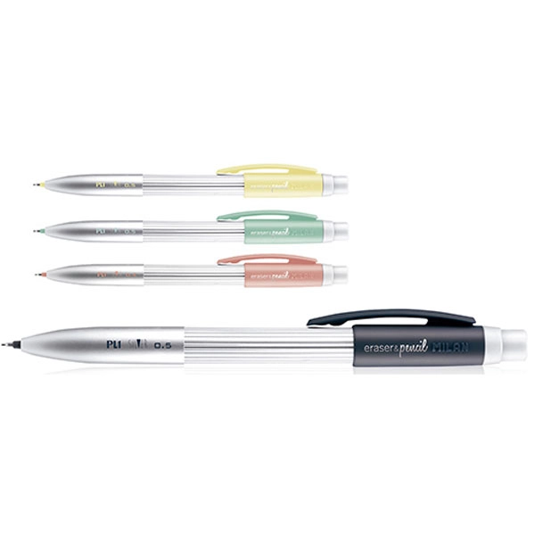 PORTAMINAS MILAN PL1 SILVER 0.5 MM. CLIP TACTO DE GOMA (185029920) PORTAMINAS MILAN PL1 SILVER 0.5 MM. CLIP TACTO DE GOMA (185029920)