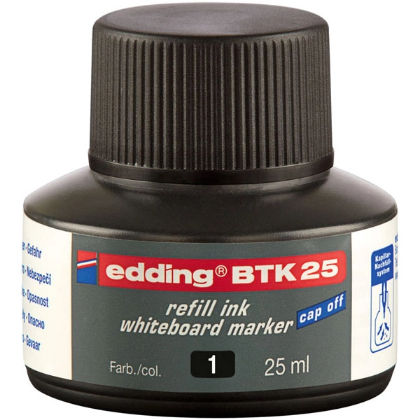 TINTERO DE RECARGA EDDING 25 ML. NEGRO (BTK 25-01) TINTERO DE RECARGA EDDING 25 ML. NEGRO (BTK 25-01)