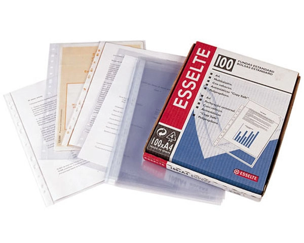 FUNDA MULTIT. ESSELTE CRISTAL Fº 80 MICRAS 16 TALADROS (46106) FUNDA MULTIT. ESSELTE CRISTAL Fº 80 MICRAS 16 TALADROS (46106)