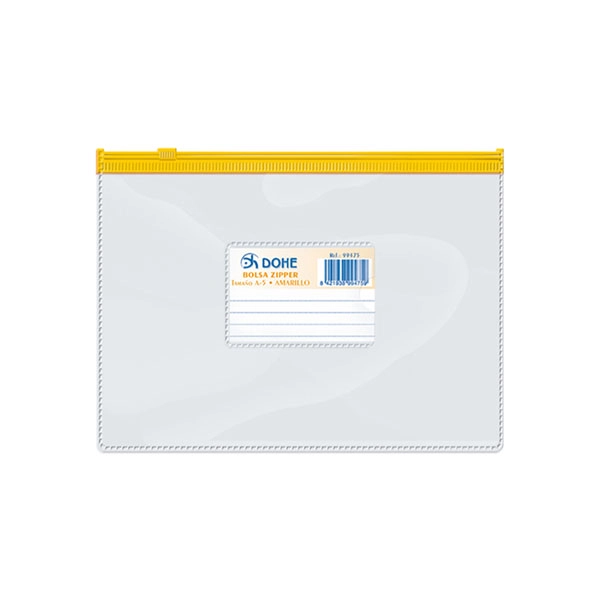 BOLSA DOHE ZIPPER A5 AMARILLO (99475) BOLSA DOHE ZIPPER A5 AMARILLO (99475)