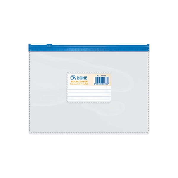 BOLSA DOHE ZIPPER A5 AZUL (99473) BOLSA DOHE ZIPPER A5 AZUL (99473)