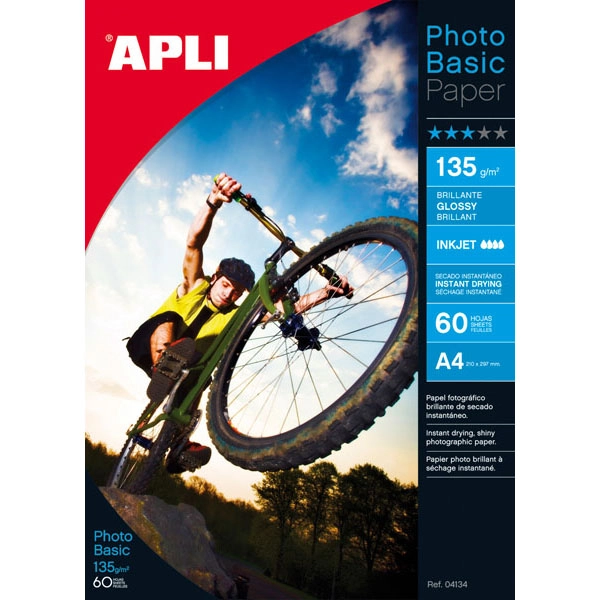 PAPEL GLOSSY APLI ALTO BRILLO 135GR 60 HJ (4134) PAPEL GLOSSY APLI ALTO BRILLO 135GR 60 HJ (4134)