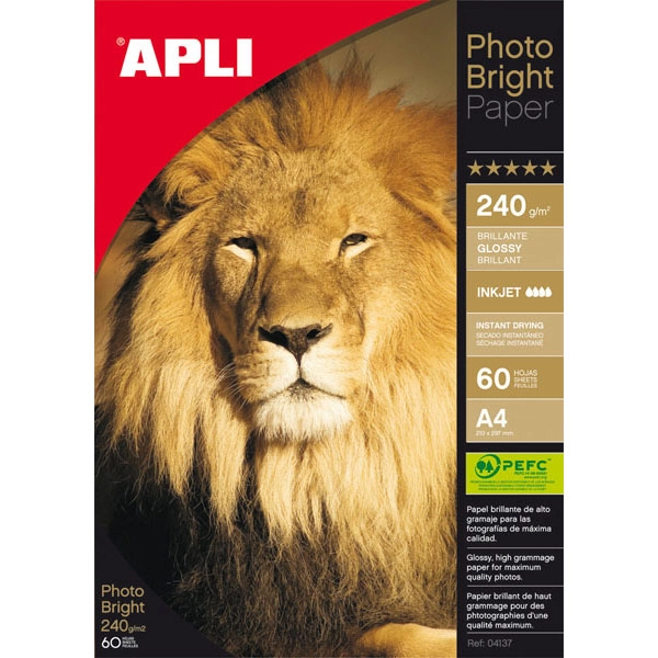 PAPEL PHOTO APLI BRIGHT 240GR 60HJ (4137) PAPEL PHOTO APLI BRIGHT 240GR 60HJ (4137)