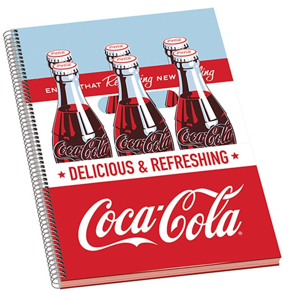 CUADERNO A4 96 HOJAS TAPA DURA MICROPERFORADO, CON 4 TALADROS Y BANDA DE COLORES SERIE COCA COLA NAV CUADERNO A4 96 HOJAS TAPA DURA MICROPERFORADO, CON 4 TALADROS Y BANDA DE COLORES SERIE COCA COLA NAV