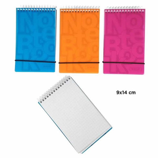 BLOC ESPIRAL PLASTICO CON GOMA 9x14CM SENFORT (030102) BLOC ESPIRAL PLASTICO CON GOMA 9x14CM SENFORT (030102)
