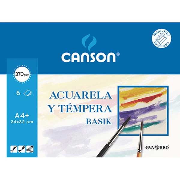 MINIPACK CANSON SOBRE ACUARELA BASIK 6 HOJAS A4 (200406347) 38202 MINIPACK CANSON SOBRE ACUARELA BASIK 6 HOJAS A4 (200406347) 38202