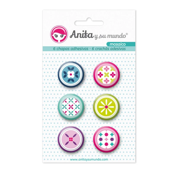 37010219-PACK6 CHAPAS ADHES. MOSAICO 25MM GRAFOPLAS REF.37010219 37010219-PACK6 CHAPAS ADHES. MOSAICO 25MM GRAFOPLAS REF.37010219