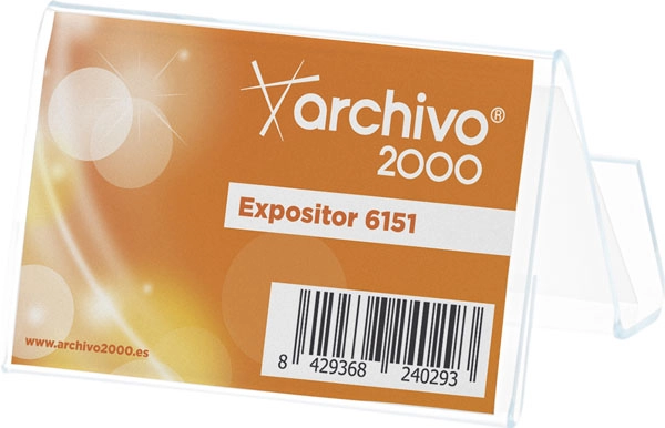 PORTANOMBRES ARCHIVO 2.000 DE SOBREMESA PLASTICO TRANSPARENTE 210X62 MM. (01C6144GCSTP) PORTANOMBRES ARCHIVO 2.000 DE SOBREMESA PLASTICO TRANSPARENTE 210X62 MM. (01C6144GCSTP)