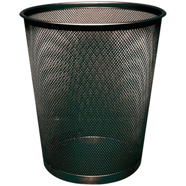 PAPELERA METALICA Q-CONNECT NEGRA REJILLA 295X345MM KF00871 29616 29616