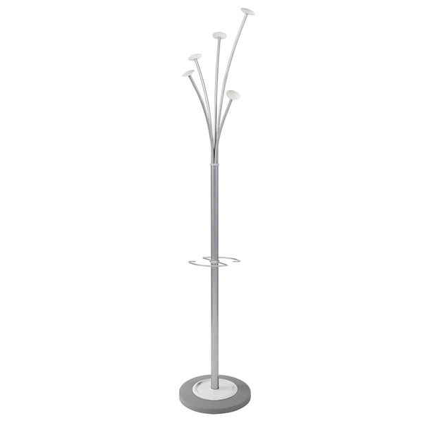 PERCHERO DE PIE ALBA 5 GANCHOS GRANDES Y SOPORTE PARA PARAGUAS 355X1.870 MM. BLANCO (ALPMFESTY2 BL) PERCHERO DE PIE ALBA 5 GANCHOS GRANDES Y SOPORTE PARA PARAGUAS 355X1.870 MM. BLANCO (ALPMFESTY2 BL)