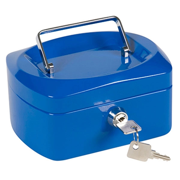 CAJA CAUDALES Q-CONNECT 300X240X90 MM. AZUL CON PORTAMONEDAS (37663) CAJA CAUDALES Q-CONNECT 300X240X90 MM. AZUL CON PORTAMONEDAS (37663)