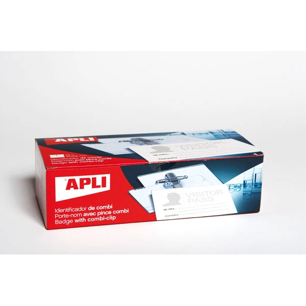 TARJETA APLI IDENTIFICACION CON PINZA + ALFILER 90X56 MM. (11746) TARJETA APLI IDENTIFICACION CON PINZA + ALFILER 90X56 MM. (11746)
