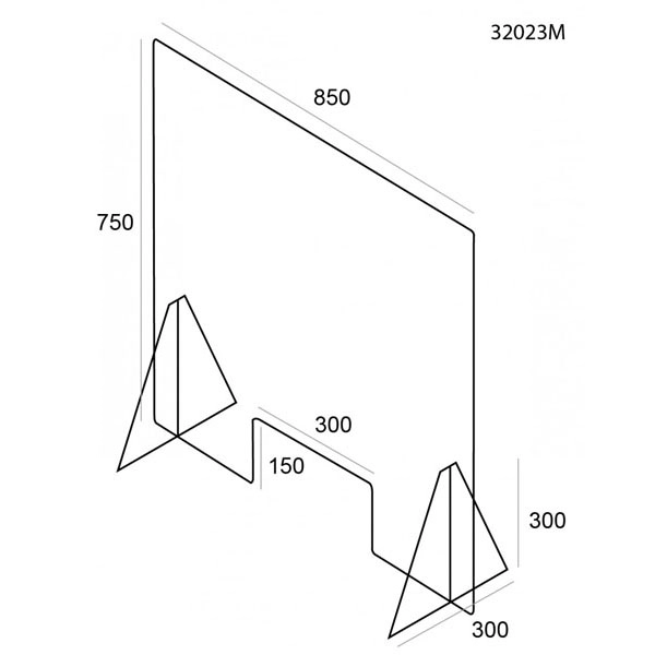 MAMPARA DE MESA 750x850 PARA PROTECCION DE METACRILATO TRANSPARENTE REF. 32023MTP MAMPARA DE MESA 750x850 PARA PROTECCION DE METACRILATO TRANSPARENTE REF. 32023MTP