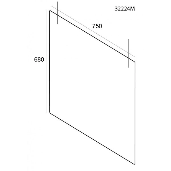 MAMPARA DE TECHO 750x680 PARA PROTECCION DE METACRILATO TRANSPARENTE REF. 32224MTP MAMPARA DE TECHO 750x680 PARA PROTECCION DE METACRILATO TRANSPARENTE REF. 32224MTP