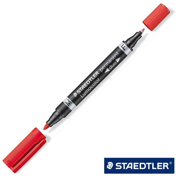 ROTULADOR STAEDTLER LUMOCOLOR DOBLE PUNTA PERMANENTE ROJO (348-2) ROTULADOR STAEDTLER LUMOCOLOR DOBLE PUNTA PERMANENTE ROJO (348-2)