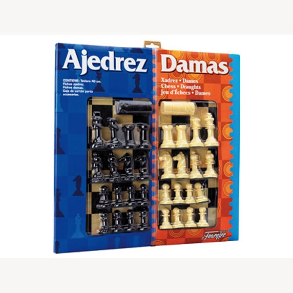 AJEDREZ CON DAMAS TABLERO GRANDE 41X40X4,6 43760 AJEDREZ CON DAMAS TABLERO GRANDE 41X40X4,6 43760