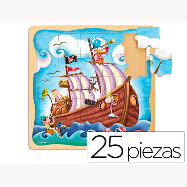 PUZZLE DISET BARCO PIRATA 25 PIEZAS 54872 PUZZLE DISET BARCO PIRATA 25 PIEZAS 54872