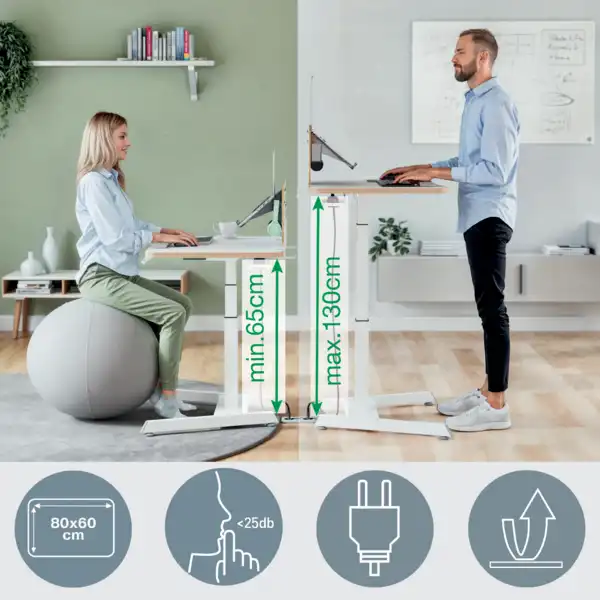 MESA ELEVABLE ELÉCTRICA PEQUEÑA LEITZ ERGO 65340001