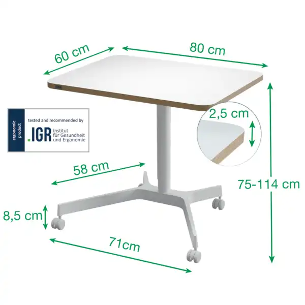 MESA ELEVABLE NEUMÁTICA PEQUEÑA LEITZ ERGO 65360001 MESA ELEVABLE NEUMÁTICA PEQUEÑA LEITZ ERGO 65360001