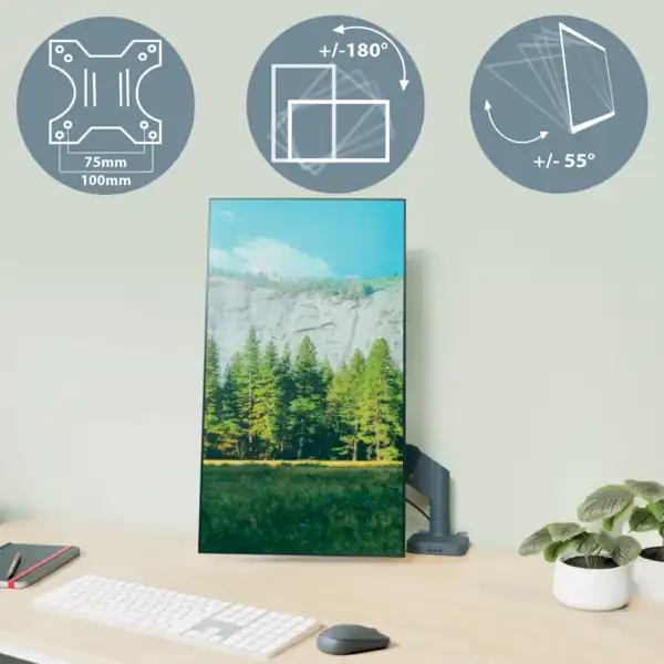 BRAZO DUAL PARA MONITOR Y PORTÁTIL LEITZ ERGO SPACESAVING 65380089 BRAZO DUAL PARA MONITOR Y PORTÁTIL LEITZ ERGO SPACESAVING 65380089